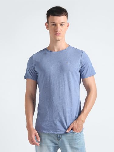 Image of Tommy Hilfiger Men's Cotton Solid Slim Fit T-Shirt