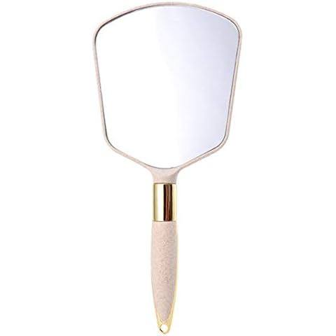 Minkissy Handspiegel Schminkspiegel mit Griff Reise Kleiner Spiegel Cover