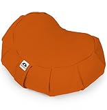 Waterglider International Meditation Cushion (Desert Sunset) Crescent, Buckwheat Husk Filled, Floor Pillow or Cushions, Yoga Seat, Zafu, Made in The USA