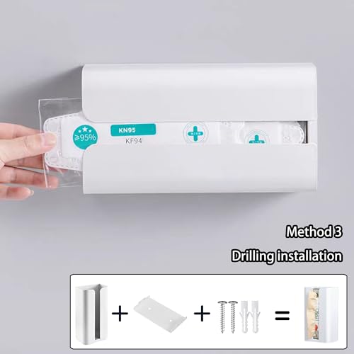 NICEME Kosmetiktücherbox, Taschentuchbox für den Schreibtisch, Magnetische Taschentuchbox, Papier Handtuchspender, geeignet für Zuhause, Küche und Kühlschrank, 24 x 13 x 8.5 cm, Weiß