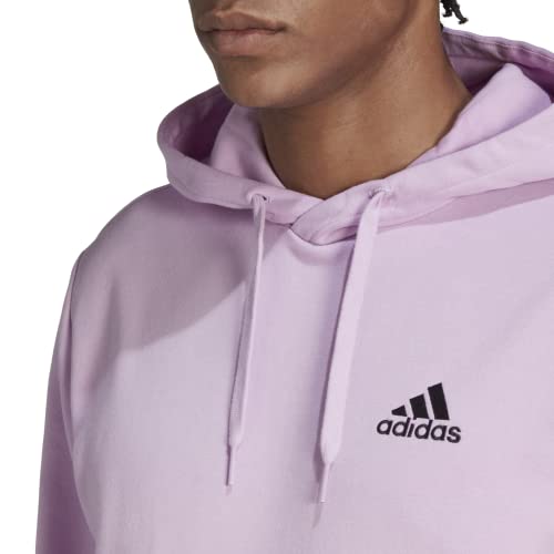 Adidas Men's Essentials Fleece Hoodie, Bliss Lilac/Black, X-Large #TOP3