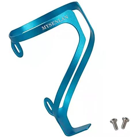 Bike Water Bottle Holder, ​Lightweight Bike Bicycle Water Bottle Holder Brackets in Aluminum Alloy for Cycling Colorful and Strong Water Bottle Cage with Screws (Blue) Cover