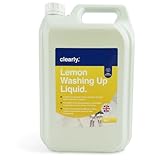 Clearly Washing Up Liquid, 5L, Concentrated Dishwashing Liquid, Lemon Fragrance Dish Washing Liquid, Stain-Removing Washing Soap for Dishes, Showers, Glass, Surfaces and More