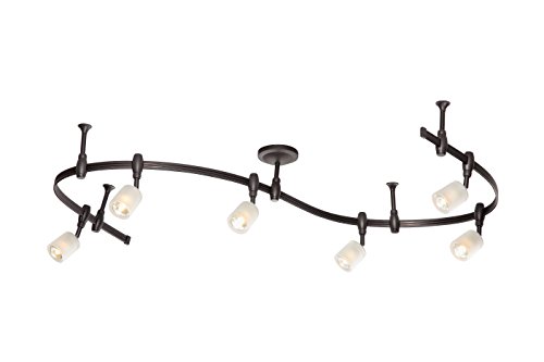 Catalina 19657-001 Benny 6 Bullet Flex Rail Track Lighting Kit, 96