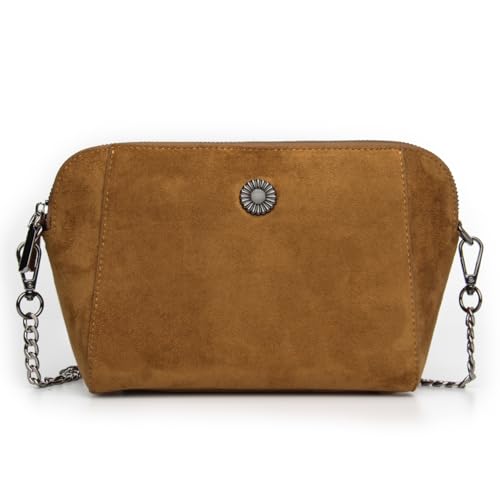 Suede Crossbody Bags for Women Trendy Vegan Faux Suede Purse Medium Suede Shoulder Bag Tote Handbag Hobo Slouchy Bags