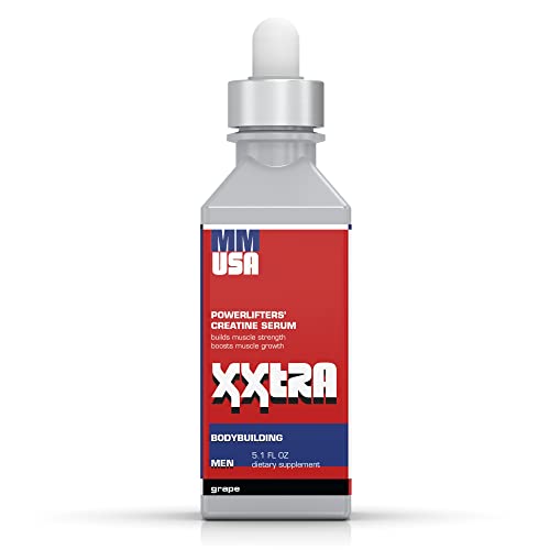 Image of MMUSA XXTRA Pre-Workout for Bodybuilding, Crossfit, Powerlifting & Sports. Instant Energy, Power, Stamina, Intensity, Strength. Stable, Fast-Absorbing Creatine, Build Lean Muscle Mass. Grape Flavor.