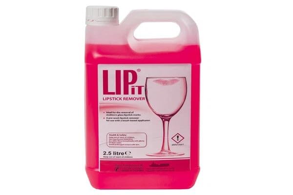 Sponsored Ad – Lipit Lipstick Remover for Glassware - Powerful 2.5 Litre Liquid Formula for Removing Lipstick & Grease Marks from Glasses - Ideal for Bars, Restaurants and Catering Use