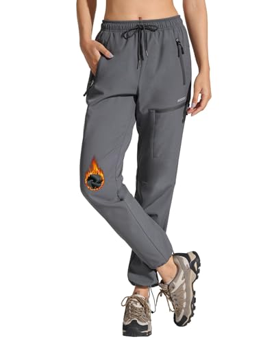 MOCOLY Damen Trekkinghose Thermo Skihose Winter Fleece Gefütterte...