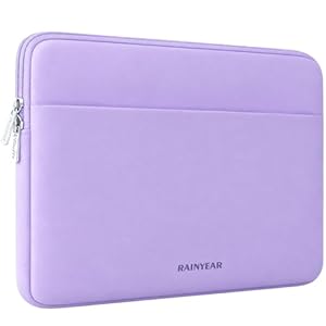 RAINYEAR 13,3-14 Zoll Laptoptasche für Notebooks, Chromebooks Ultrabooks, kompatibel mit 15 Zoll MacBook Air M5 A3448 M4 A3241 M3 A3114 M2 A2941, 14 Zoll Schutzhülle mit Polsterung, Lila