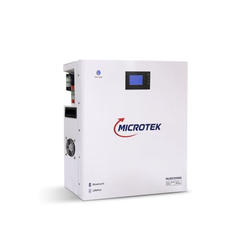 Image of Microtek Lithium-Ion Battery MLB5120060 (51.2V /100Ah) - LiFePO4 with SCT SyncCharge Technology, BMS Protection, 5-Year Warranty, Lithium-Ion Battery for Home Office & Shop