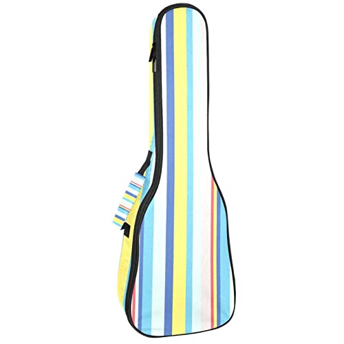 Housse de transport pour ukulélé à rayures verticales pour ukulélé soprano ténor concert 68,4 cm 10 mm d’épaisseur - Les Beatles, Paul McCartney, John Lennon, RIngo Starr, George Harrison Housse de transport pour ukulélé à rayures verticales pour ukulélé soprano ténor concert 68,4 cm 10 mm d'épaisseur