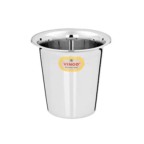 Image of Vinod Stainless Steel Rampatra Glass, 130 ml Capacity, Set of 12 Glass, Ideal for Serving Tea & Coffee