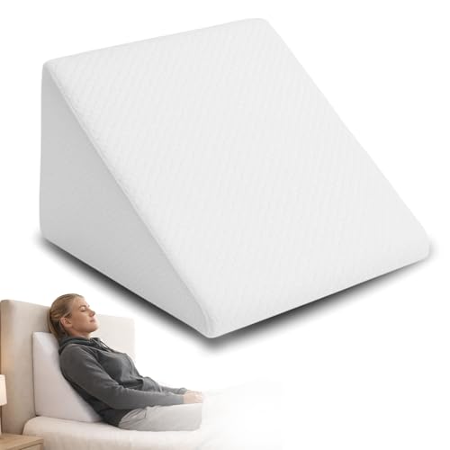 VELOSSIA Almohada cuña antireflujo Adulto 30×40×48 cm, cojín Triangular ortopédico para Dormir Elevado, Mejorar la Postura, elevar colchón y piernas, Pillow for Sleeping