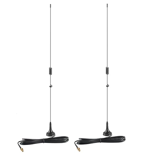Dual Band VHF 136-174MHz UHF 400-470MHz Magnetic Base SMA Female Antenna for Walkie-Talkie Ham Radio Handled Two Way Radio Kenwood Baofeng UV-5R UV-82 BF-888 BF-F8HP (2-Pack), Eifagur