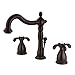 Kingston Brass KB1975TX French Country Widespread Lavatory Faucet, 6-1/2-Inch, Oil Rubbed Bronze