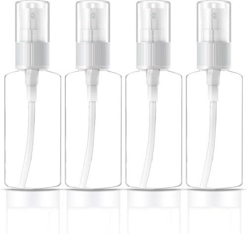 BNPHSIN 4Pcs Mini Spray Bottle Small Spray bottle Atomiser Spray Bottle Reusable Plastic Mini Travel Sprayer Bottles Set Small Refillable Containers for Traveling Make-up Skincare Cleaning