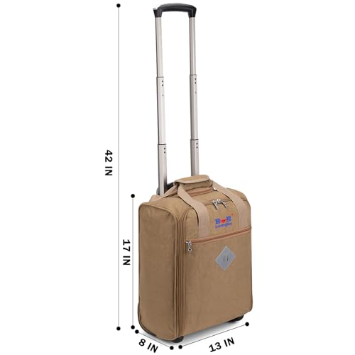 For JetBlue Airlines 17x13x8 Inches Rolling Personal Item Underseat Rolling Travel Bag - Suitable for Major Airlines including Spirit, Jetblue and Frontier- Duffel Bag Design2