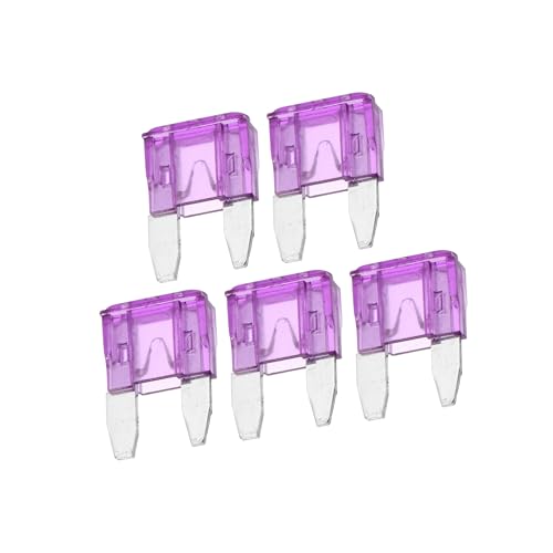 VekAuto 5 Pcs Mini 3AMP APM/ATM Universal Car Fuse Blade Style Fuses Short Circuit Protection - Automotive Car Boat Truck SUV RV - Plastic Metal Purple Auto Accessories