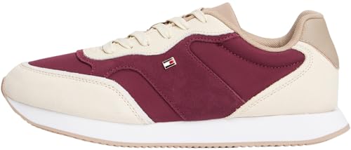 Tommy Hilfiger Runner Sneaker Mujer Easy de Ante, Marfil (Muslin), 38