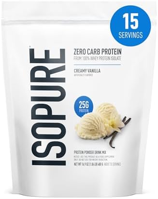 Isopure Zero Carb 100% Pure Whey Isolate Protein Powder, Lactose ...
