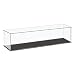 MECCANIXITY Acrylic Display Case Plastic Box Cube Storage Box Clear Small Assemble Dustproof Showcase 16.1x4.3x4.1 Inch for Collectibles Items