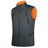 FREE SOLDIER Men's Lightweight Golf Vests Outerwear Windproof Reversible Sleeveless Softshell Jackets for Travel Running Hiking Fishing Hunting