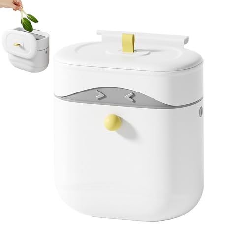 Generico Cesta de residuos de pared – 9,5 litros, cesta de pared, se puede colgar debajo del fregadero, para armario móvil, cocina, bajo fregadero, compost alimentos