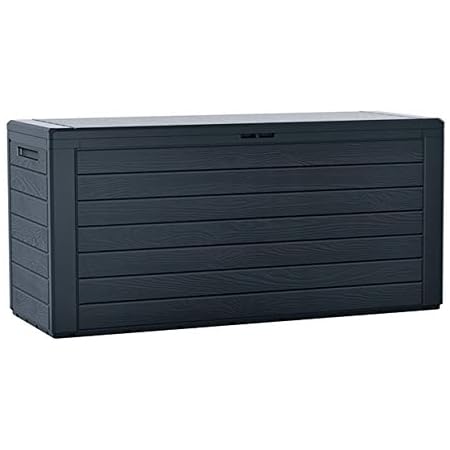 KOIECETA Gartenbox Mit Sitzauflage – 139x91x86 Cm, Anthrazit, Abschließbar, Aufbewahrung & Sitzbank