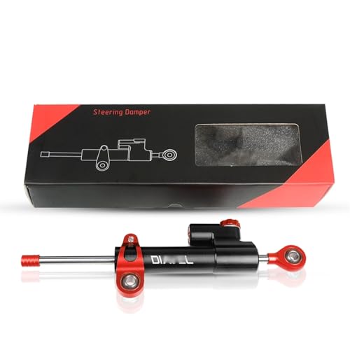 Einstellbarer Stoßdämpferstabilisator Für DUCATI DIAVEL 2011 2012 2013 20014 2015 2016 2017 2018 2019 Motorrad Dämpfer Lenkung Stabilisieren Sicherheit Kontrolle (Color : Red-Black)