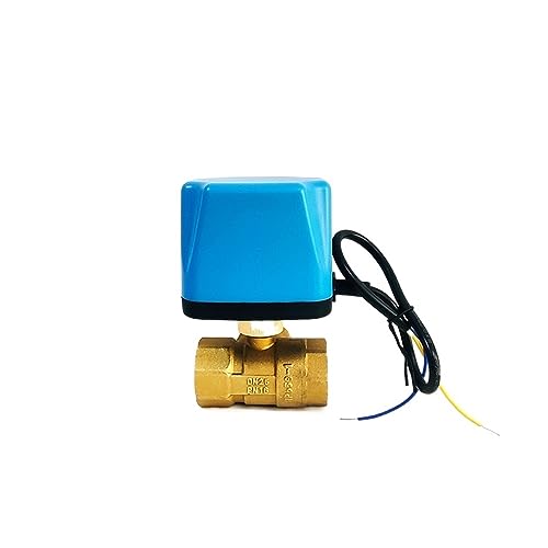 Válvula de bola eléctrica de latón de 2 cables de tres vías de 1 pulgada normalmente cerrada 4