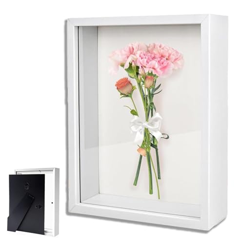 Cadre Photo 3D, Cadre Photo Profond à Remplir 25 x 25 cm, avec Plaque Acrylique Transparente,...