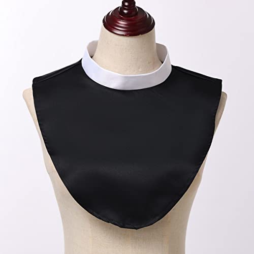 BPURB Clergy Shirt Neck Collar Men Women Priest Collar Costumes Accessory for Pastor2