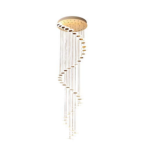 Lustre Moderne Escalier Colimaçon Villa Suspension Luminaire Haut Plafond Entrée Loft 16 Têtes