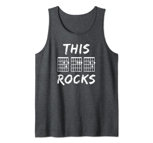 Best Guitar Dad Ever - Camiseta con texto en inglés "This Dad Rocks" Camiseta sin Mangas
