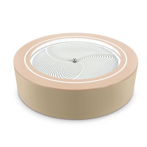 HoMedics 11” Drift Sandscape, Compact Size, Zen Garden, Meditation Accessories, Decorative Sandscape, Smart LED Lighting, Wi-Fi Enabled (Nude)