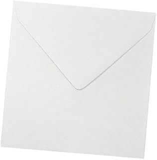 50 6" x 6" Square White Envelopes for Greetings Cards 155mm x 155mm Free Post - 100gsm Premium Thickness
