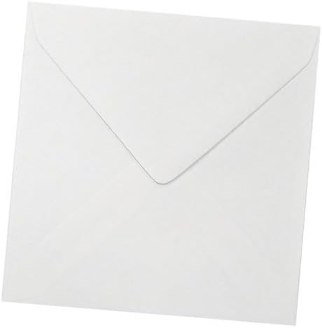 Envelope 50 6" x 6" Square White s for Greetings Cards 155mm x 155mm Free Post - 100gsm Premium Thickness
