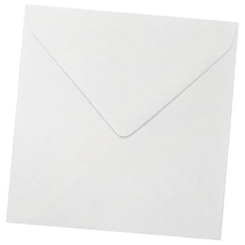 100 5" x 5" Square White Envelopes for Greetings Cards 130mm x 130mm Free Post - 100gsm Premium Thickness Cover