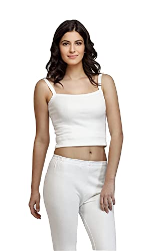 Image of Women's Cotton Thermal Spaghetti Top | Sleeveless Quilted Camisole Thermal