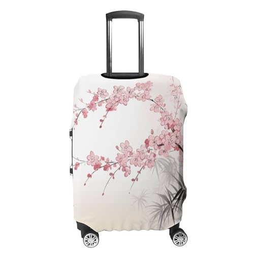 Cherry Blossoms Tree Zen Travel Luggage Cover Elastic Washable Suitcase Cover Dustproof Anti-Scratch Suitcase Protector Fits 19-32 Inch Luggage, L4