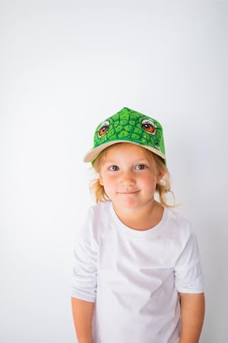 BRIEF INSANITY Kids Alligator Animal Hat - Durable Youth Baseball Style Cap with Adjustable Backstrap - Green Gator Print Hat for Kids4