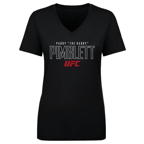 500 LEVEL Paddy Pimblett UFC Elite Womens V-Neck T-Shirt (Black Medium)
