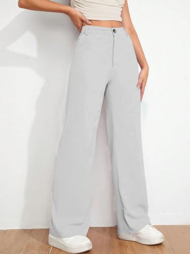 Image of Toochki Trousers for Woman Pants Women's Formal Office Korean | Black Track Pant | Straight | Cotton Spandex Stretchable Trouser | High-Waisted Bottom Wear