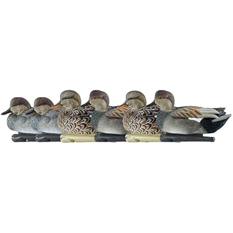 Avian X Topflight Gadwall Decoys Perfectly Replicated Late Season Gray Ducks, Weight Forward Swim Keel, Realistic Movement, Set of 6, Multicolor Cover