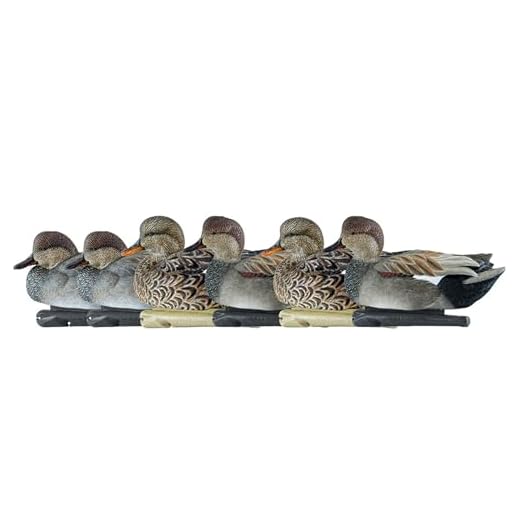 Avian-X Top Flight Gadwall Gray Duck Decoys 6 Pack, One Size (8085)