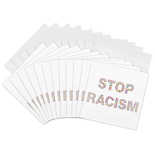 Cartes vœux stop racism 15 cm pour rompre l'isolement social
