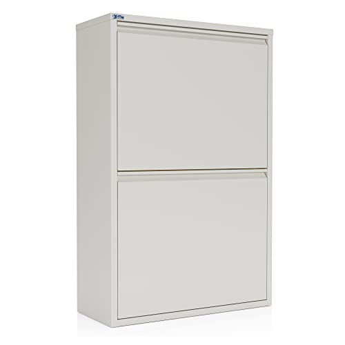 CEHA Metal Tilt-Out Multipurpose Cabinet with Hideaway Drawers- Durable Bathroom/Kitchen/Pantry/Kids' Room Organizer - Wall Mountable Versatile Separator, Quadruple, 11