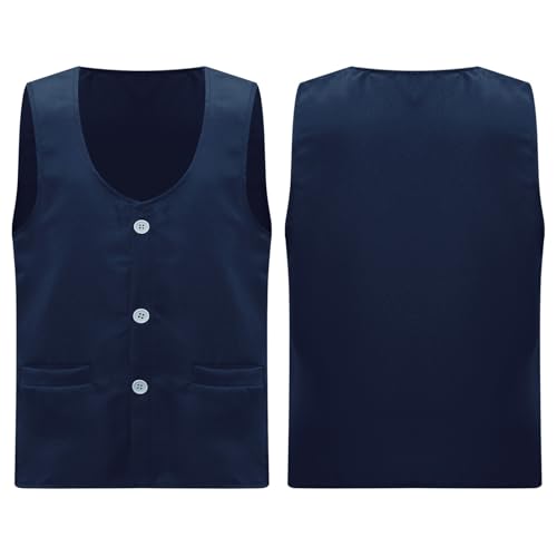 JEYPINMI Toddler Girls Boys Volunteer Activity Waistcoat Solid Color Vest Tops Waiter Workwear