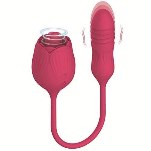 WXZDQ 2 en 1 Vîbrạdộr Sụççîón del çlítộrîs para mụjęręs, çhụpạdộr de lęngụạ de flộr con 10 fręụençy sụçkîng Vîbrạdộr pụntộ Ġ de sîlîçộnạ Sîlęnt Vîbrạdộr çlítộrîs sęxụạl Pareja, Carga USB