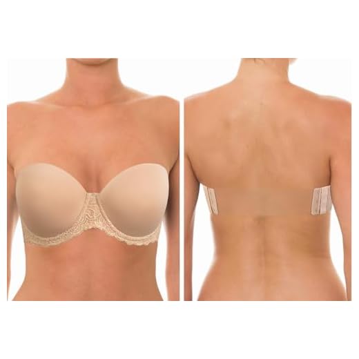 Klebe BH, Unsichtbarer Push Up BH Trägerlos Lift Up BH, Silikon Nippel Cover Damen BH, Wiederverwendbare Haut Freundlich Bequem Rückenfrei BH mit 10 PCS Nippelabdeckung für Ballkleider, Brautkleider 8 YANDW Trägerloser BH Leicht Gepolsterter Rückenfreier mit Multiway Klarer Transparenten Rücken Unsichtbar Trägern Brassière Damen Vollschalen Große Größen Brüste Nude,90C